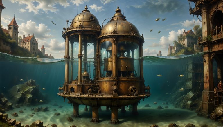 0847 submerged panoramic diving bell by Hans aiartistHyperrayXLXL hypersdxlsafetenso 127172529