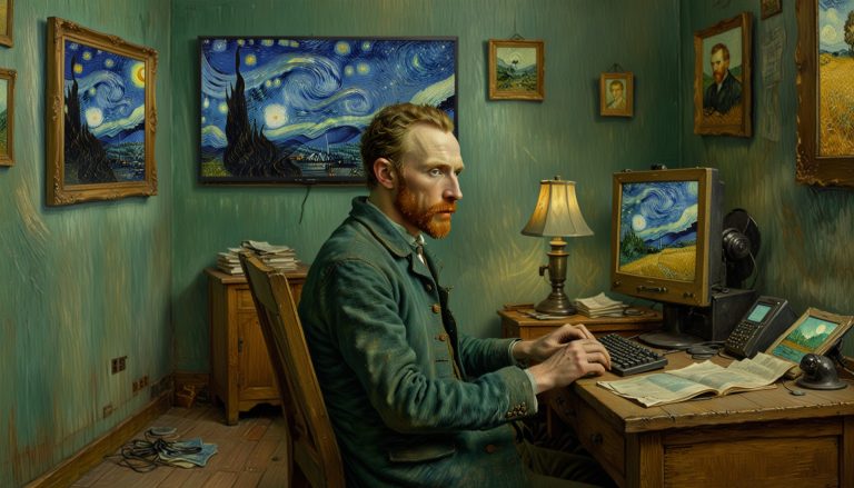 2346 Vincent van Gogh digital age room with h aiartistHyperrayXLXL hypersdxlsafetenso 803478575