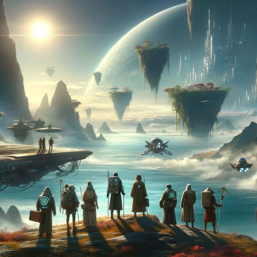 DALL·E 2024-02-09 17.05.23 - Create a cinematic style image for the 'Science and Exploration' category, visualizing a moment where explorers from different eras, equipped with a m